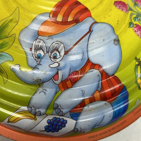 Vintage LBZ tin litho anthropomorphic kitsch spinning top from West Germany - Picture 12 of 14